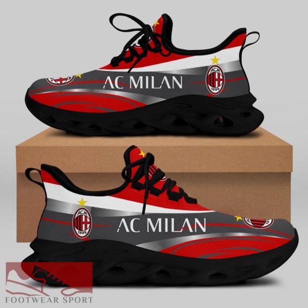 Sport Shoes AC Milan Seria A Club Fans Branding Max Soul Sneakers For Men And Women - AC Milan Chunky Sneakers White Black Max Soul Shoes For Men And Women Photo 2