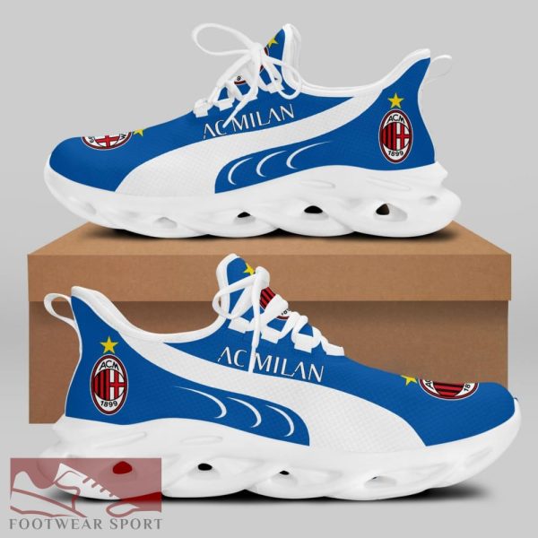 Sport Shoes AC Milan Seria A Club Fans Collection Max Soul Sneakers For Men And Women - AC Milan Chunky Sneakers White Black Max Soul Shoes For Men And Women Photo 2