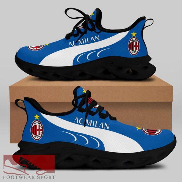 Sport Shoes AC Milan Seria A Club Fans Collection Max Soul Sneakers For Men And Women - AC Milan Chunky Sneakers White Black Max Soul Shoes For Men And Women Photo 1