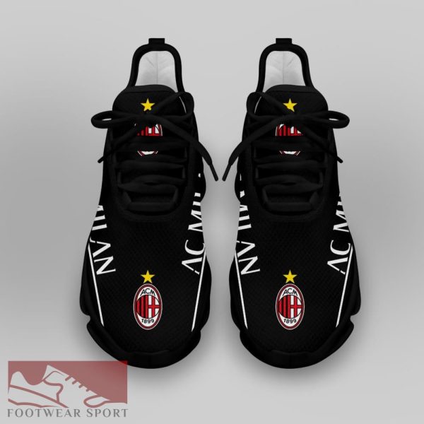 Sport Shoes AC Milan Seria A Club Fans Footwear Max Soul Sneakers For Men And Women - AC Milan Chunky Sneakers White Black Max Soul Shoes For Men And Women Photo 4