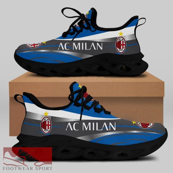Sport Shoes AC Milan Seria A Club Fans Identifier Max Soul Sneakers For Men And Women - AC Milan Chunky Sneakers White Black Max Soul Shoes For Men And Women Photo 2