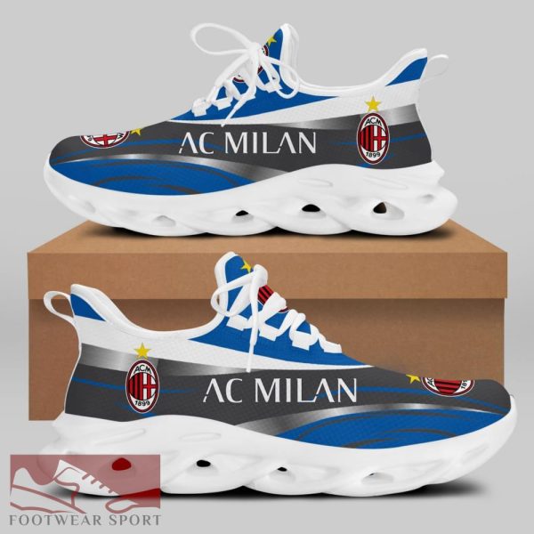 Sport Shoes AC Milan Seria A Club Fans Identifier Max Soul Sneakers For Men And Women - AC Milan Chunky Sneakers White Black Max Soul Shoes For Men And Women Photo 1