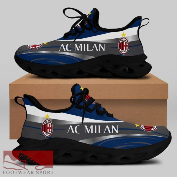 Sport Shoes AC Milan Seria A Club Fans Imagery Max Soul Sneakers For Men And Women - AC Milan Chunky Sneakers White Black Max Soul Shoes For Men And Women Photo 2