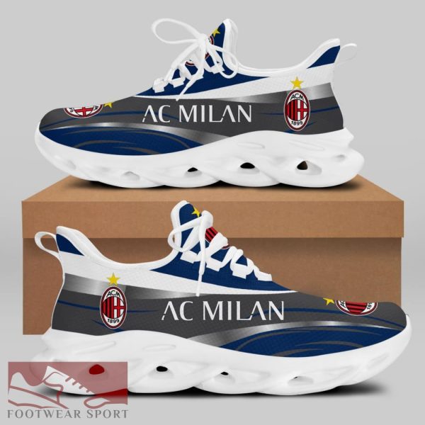 Sport Shoes AC Milan Seria A Club Fans Imagery Max Soul Sneakers For Men And Women - AC Milan Chunky Sneakers White Black Max Soul Shoes For Men And Women Photo 1