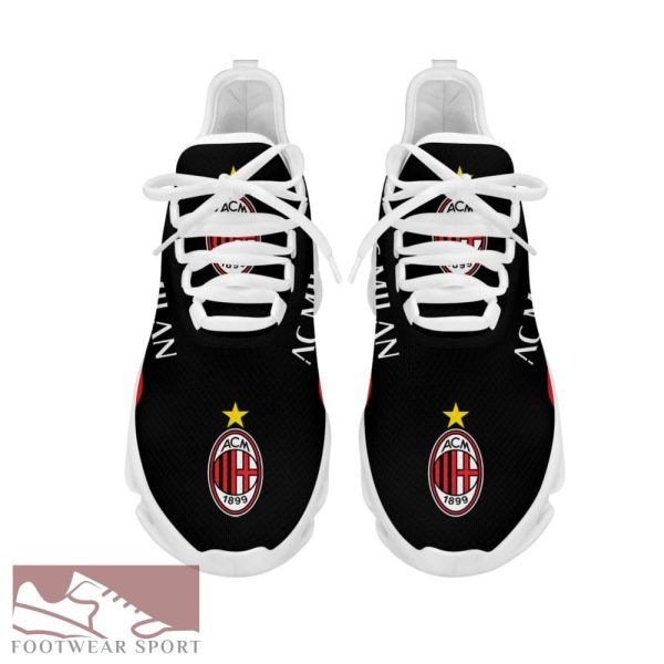 Sport Shoes AC Milan Seria A Club Fans Performance Max Soul Sneakers For Men And Women - AC Milan Chunky Sneakers White Black Max Soul Shoes For Men And Women Photo 4