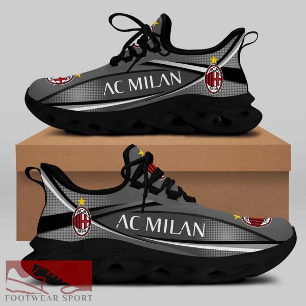 Sport Shoes AC Milan Seria A Club Fans Sign Max Soul Sneakers For Men And Women - AC Milan Chunky Sneakers White Black Max Soul Shoes For Men And Women Photo 1