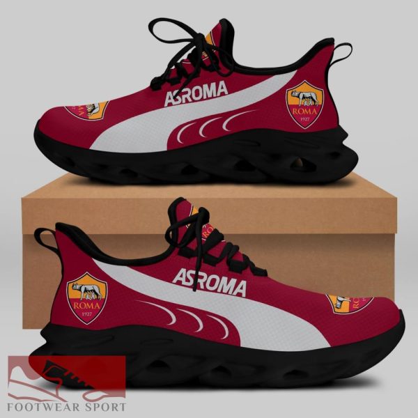 Sport Shoes AS ROMA Seria A Club Fans Monogram Max Soul Sneakers For Men And Women - AS ROMA Chunky Sneakers White Black Max Soul Shoes For Men And Women Photo 2