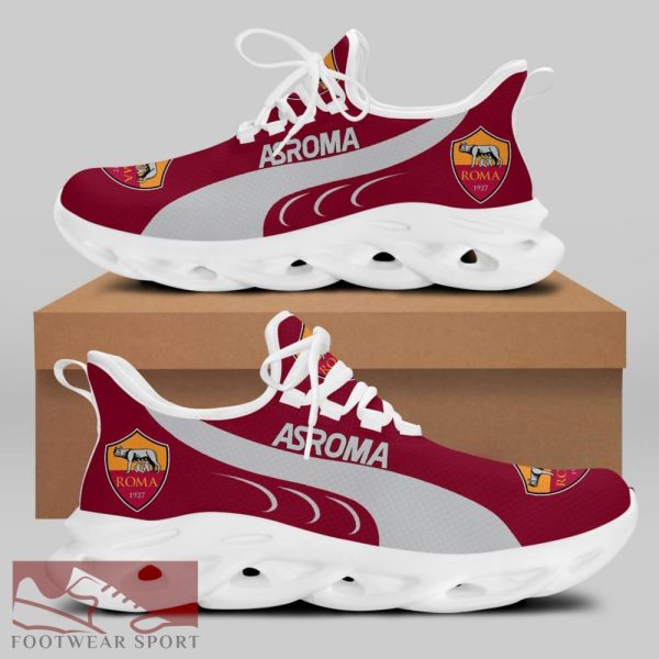 Sport Shoes AS ROMA Seria A Club Fans Monogram Max Soul Sneakers For Men And Women - AS ROMA Chunky Sneakers White Black Max Soul Shoes For Men And Women Photo 1