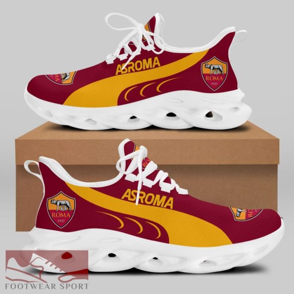 Sport Shoes AS ROMA Seria A Club Fans Visual Max Soul Sneakers For Men And Women - AS ROMA Chunky Sneakers White Black Max Soul Shoes For Men And Women Photo 2