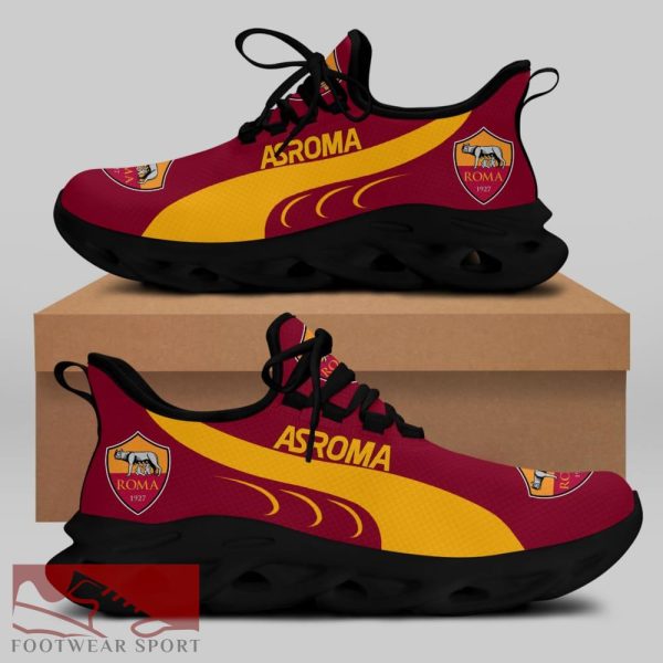Sport Shoes AS ROMA Seria A Club Fans Visual Max Soul Sneakers For Men And Women - AS ROMA Chunky Sneakers White Black Max Soul Shoes For Men And Women Photo 1