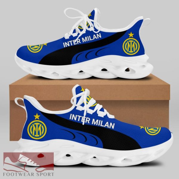 Sport Shoes Inter Milan Seria A Club Fans Aesthetic Max Soul Sneakers For Men And Women - Inter Milan Chunky Sneakers White Black Max Soul Shoes For Men And Women Photo 2