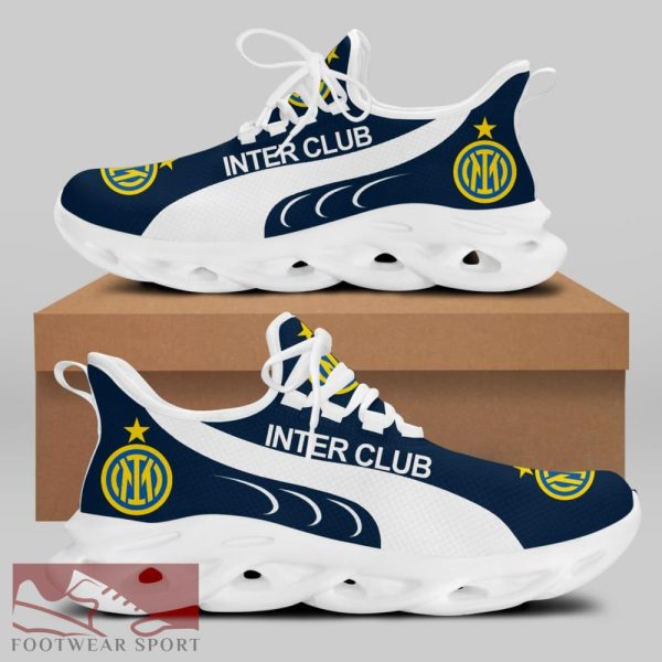 Sport Shoes Inter Seria A Club Seria A Club Fans Detail Max Soul Sneakers For Men And Women - Inter Club Chunky Sneakers White Black Max Soul Shoes For Men And Women Photo 2