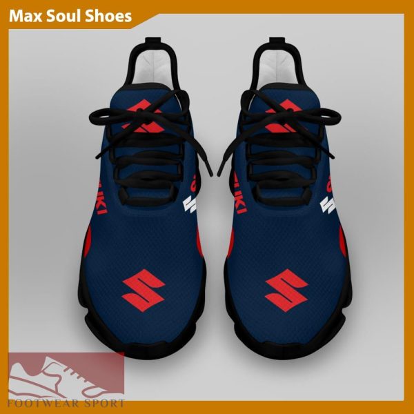 SUZUKI RACING Racing Car Running Sneakers Modern Max Soul Shoes For Men And Women - SUZUKI RACING Chunky Sneakers White Black Max Soul Shoes For Men And Women Photo 3