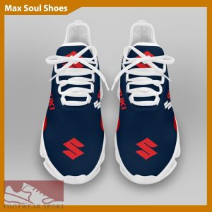 SUZUKI RACING Racing Car Running Sneakers Modern Max Soul Shoes For Men And Women - SUZUKI RACING Chunky Sneakers White Black Max Soul Shoes For Men And Women Photo 4