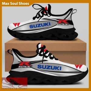 SUZUKI RACING Racing Car Running Sneakers Runway Max Soul Shoes For Men And Women - SUZUKI RACING Chunky Sneakers White Black Max Soul Shoes For Men And Women Photo 2