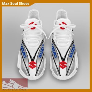 SUZUKI RACING Racing Car Running Sneakers Runway Max Soul Shoes For Men And Women - SUZUKI RACING Chunky Sneakers White Black Max Soul Shoes For Men And Women Photo 3