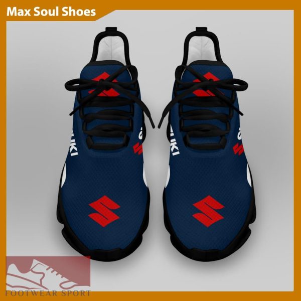 SUZUKI RACING Racing Car Running Sneakers Statement Max Soul Shoes For Men And Women - SUZUKI RACING Chunky Sneakers White Black Max Soul Shoes For Men And Women Photo 4