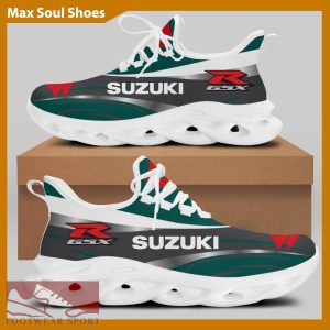SUZUKI RACING Racing Car Running Sneakers Style Max Soul Shoes For Men And Women - SUZUKI RACING Chunky Sneakers White Black Max Soul Shoes For Men And Women Photo 2