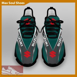 SUZUKI RACING Racing Car Running Sneakers Style Max Soul Shoes For Men And Women - SUZUKI RACING Chunky Sneakers White Black Max Soul Shoes For Men And Women Photo 4