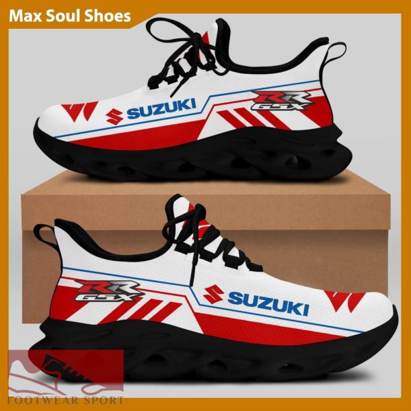 SUZUKI RACING Racing Car Running Sneakers Urbanite Max Soul Shoes For Men And Women - SUZUKI RACING Chunky Sneakers White Black Max Soul Shoes For Men And Women Photo 2
