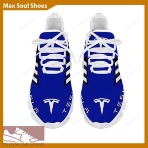 TESLA Racing Car Running Sneakers Badge Max Soul Shoes For Men And Women - TESLA Chunky Sneakers White Black Max Soul Shoes For Men And Women Photo 4