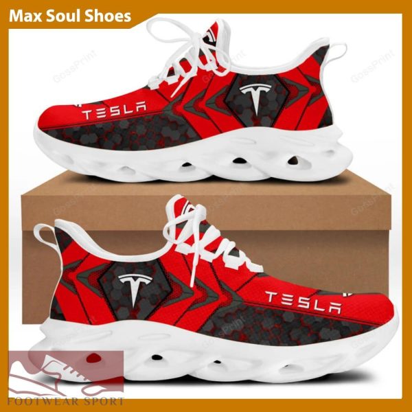 TESLA Racing Car Running Sneakers Branding Max Soul Shoes For Men And Women - TESLA Chunky Sneakers White Black Max Soul Shoes For Men And Women Photo 2