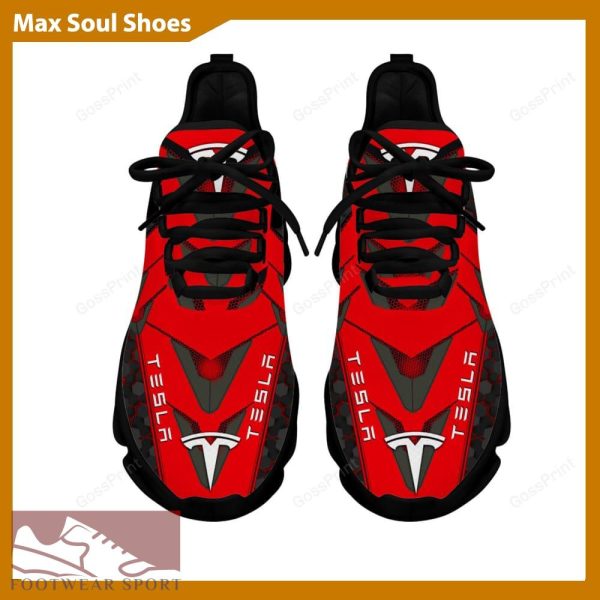 TESLA Racing Car Running Sneakers Branding Max Soul Shoes For Men And Women - TESLA Chunky Sneakers White Black Max Soul Shoes For Men And Women Photo 3