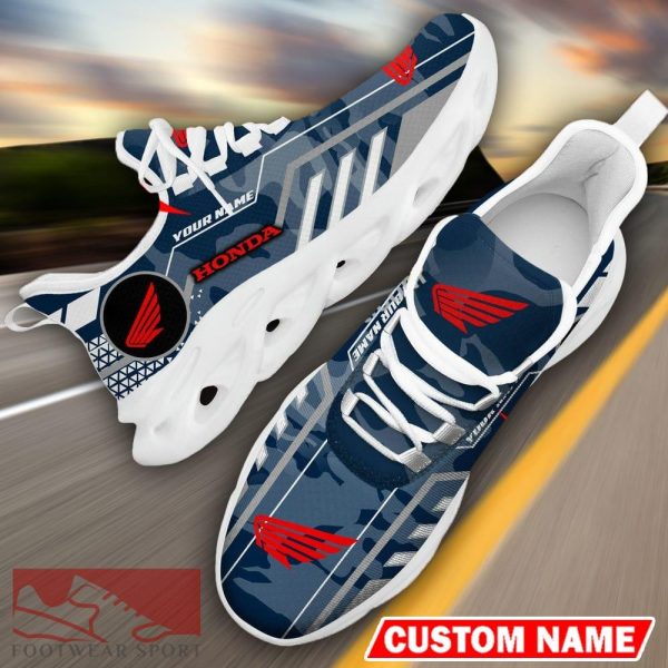 Custom Name Honda Motorcycle Logo Camo Navy Max Soul Sneakers Racing Car And Motorcycle Chunky Sneakers - Honda Motorcycle Logo Racing Car Tractor Farmer Max Soul Shoes Personalized Photo 20