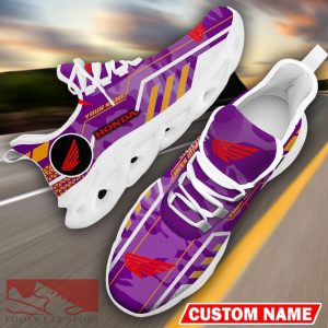 Custom Name Honda Motorcycle Logo Camo Purple Max Soul Sneakers Racing Car And Motorcycle Chunky Sneakers - Honda Motorcycle Logo Racing Car Tractor Farmer Max Soul Shoes Personalized Photo 16