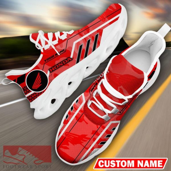 Custom Name Honda Motorcycle Logo Camo Red Max Soul Sneakers Racing Car And Motorcycle Chunky Sneakers - Honda Motorcycle Logo Racing Car Tractor Farmer Max Soul Shoes Personalized Photo 14