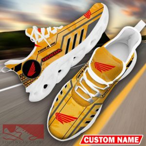Custom Name Honda Motorcycle Logo Camo Yellow Max Soul Sneakers Racing Car And Motorcycle Chunky Sneakers - Honda Motorcycle Logo Racing Car Tractor Farmer Max Soul Shoes Personalized Photo 12