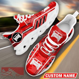 Custom Name Hummer Logo Camo Red Max Soul Sneakers Racing Car And Motorcycle Chunky Sneakers - Hummer Logo Racing Car Tractor Farmer Max Soul Shoes Personalized Photo 14