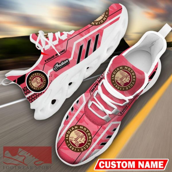 Custom Name Indian Motorcycles Logo Camo Pink Max Soul Sneakers Racing Car And Motorcycle Chunky Sneakers - Indian Motorcycles Logo Racing Car Tractor Farmer Max Soul Shoes Personalized Photo 15