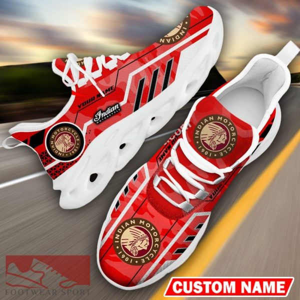 Custom Name Indian Motorcycles Logo Camo Red Max Soul Sneakers Racing Car And Motorcycle Chunky Sneakers - Indian Motorcycles Logo Racing Car Tractor Farmer Max Soul Shoes Personalized Photo 14