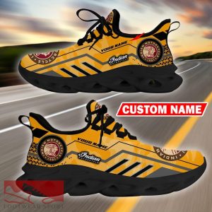 Custom Name Indian Motorcycles Logo Camo Yellow Max Soul Sneakers Racing Car And Motorcycle Chunky Sneakers - Indian Motorcycles Logo Racing Car Tractor Farmer Max Soul Shoes Personalized Photo 2