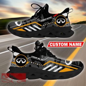 Custom Name Infiniti Logo Camo Black Max Soul Sneakers Racing Car And Motorcycle Chunky Sneakers - Infiniti Logo Racing Car Tractor Farmer Max Soul Shoes Personalized Photo 1