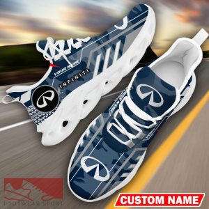 Custom Name Infiniti Logo Camo Navy Max Soul Sneakers Racing Car And Motorcycle Chunky Sneakers - Infiniti Logo Racing Car Tractor Farmer Max Soul Shoes Personalized Photo 20