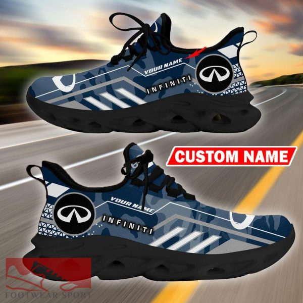 Custom Name Infiniti Logo Camo Navy Max Soul Sneakers Racing Car And Motorcycle Chunky Sneakers - Infiniti Logo Racing Car Tractor Farmer Max Soul Shoes Personalized Photo 10