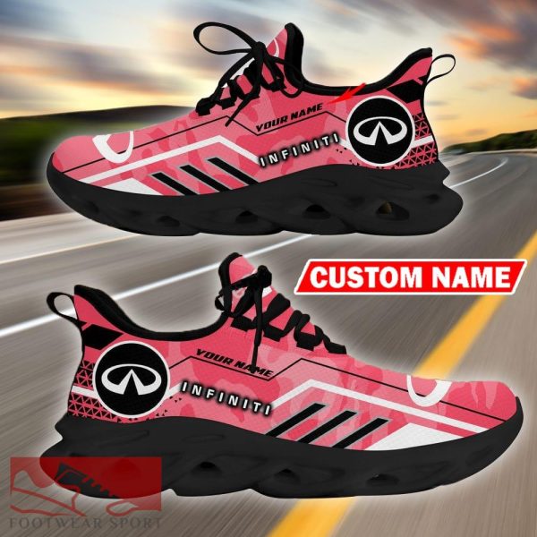 Custom Name Infiniti Logo Camo Pink Max Soul Sneakers Racing Car And Motorcycle Chunky Sneakers - Infiniti Logo Racing Car Tractor Farmer Max Soul Shoes Personalized Photo 5