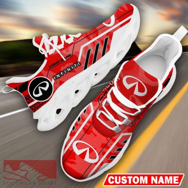 Custom Name Infiniti Logo Camo Red Max Soul Sneakers Racing Car And Motorcycle Chunky Sneakers - Infiniti Logo Racing Car Tractor Farmer Max Soul Shoes Personalized Photo 14