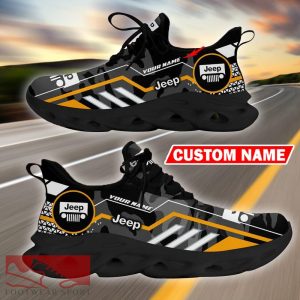 Custom Name Jeep Logo Camo Black Max Soul Sneakers Racing Car And Motorcycle Chunky Sneakers - Jeep Logo Racing Car Tractor Farmer Max Soul Shoes Personalized Photo 1