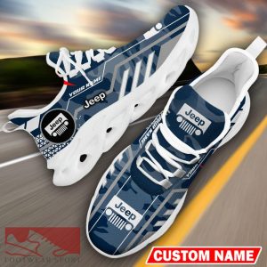 Custom Name Jeep Logo Camo Navy Max Soul Sneakers Racing Car And Motorcycle Chunky Sneakers - Jeep Logo Racing Car Tractor Farmer Max Soul Shoes Personalized Photo 20