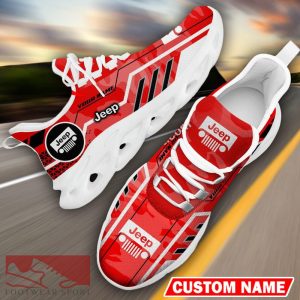 Custom Name Jeep Logo Camo Red Max Soul Sneakers Racing Car And Motorcycle Chunky Sneakers - Jeep Logo Racing Car Tractor Farmer Max Soul Shoes Personalized Photo 14
