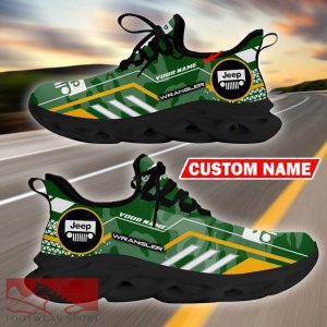 Custom Name Jeep Wrangler Logo Camo Green Max Soul Sneakers Racing Car And Motorcycle Chunky Sneakers - Jeep Wrangler Logo Racing Car Tractor Farmer Max Soul Shoes Personalized Photo 7