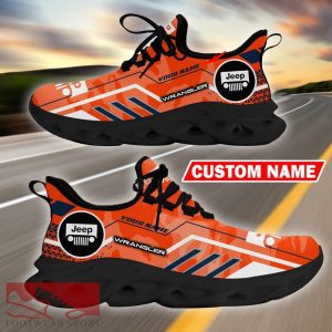 Custom Name Jeep Wrangler Logo Camo Orange Max Soul Sneakers Racing Car And Motorcycle Chunky Sneakers - Jeep Wrangler Logo Racing Car Tractor Farmer Max Soul Shoes Personalized Photo 9
