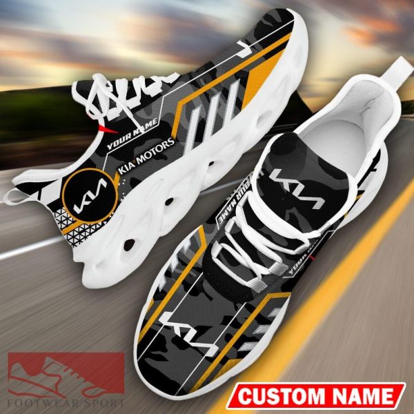 Custom Name Kia Logo Camo Black Max Soul Sneakers Racing Car And Motorcycle Chunky Sneakers - Kia Logo Racing Car Tractor Farmer Max Soul Shoes Personalized Photo 11