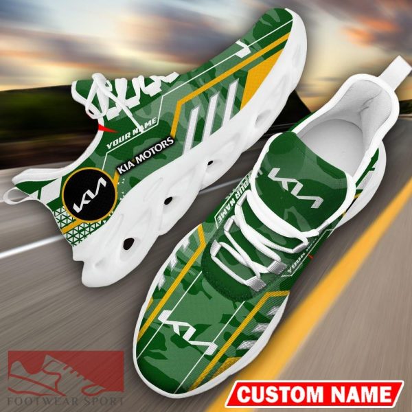 Custom Name Kia Logo Camo Green Max Soul Sneakers Racing Car And Motorcycle Chunky Sneakers - Kia Logo Racing Car Tractor Farmer Max Soul Shoes Personalized Photo 17