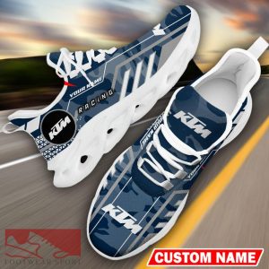 Custom Name KTM Logo Camo Navy Max Soul Sneakers Racing Car And Motorcycle Chunky Sneakers - KTM Logo Racing Car Tractor Farmer Max Soul Shoes Personalized Photo 20