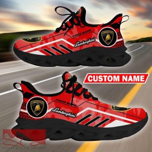 Custom Name Lamborghini Logo Camo Red Max Soul Sneakers Racing Car And Motorcycle Chunky Sneakers - Lamborghini Logo Racing Car Tractor Farmer Max Soul Shoes Personalized Photo 4