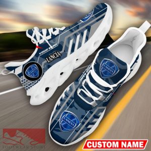 Custom Name Lancia Logo Camo Navy Max Soul Sneakers Racing Car And Motorcycle Chunky Sneakers - Lancia Logo Racing Car Tractor Farmer Max Soul Shoes Personalized Photo 20